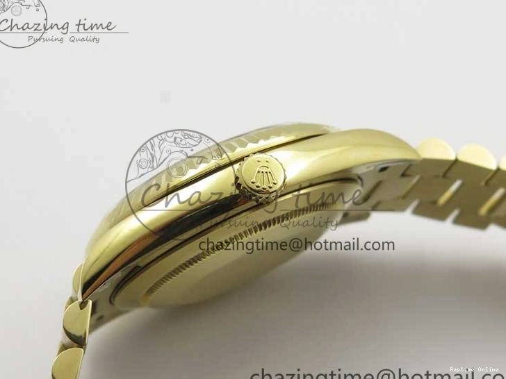 1218 Day-Date 40mm 228239 BP New Dial Version 904 YG Silver Stick Markers Dial on YG President Bracelet A Sophisticated 2807